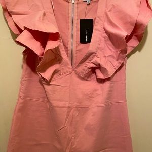 Pink Cap Sleeve Pants Jumpsuit